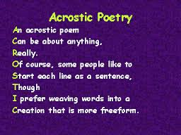acrostic是什么意思