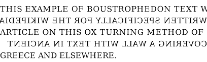 boustrophedon是什么意思