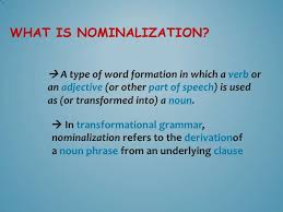 nominalize是什么意思