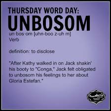 unbosom是什么意思